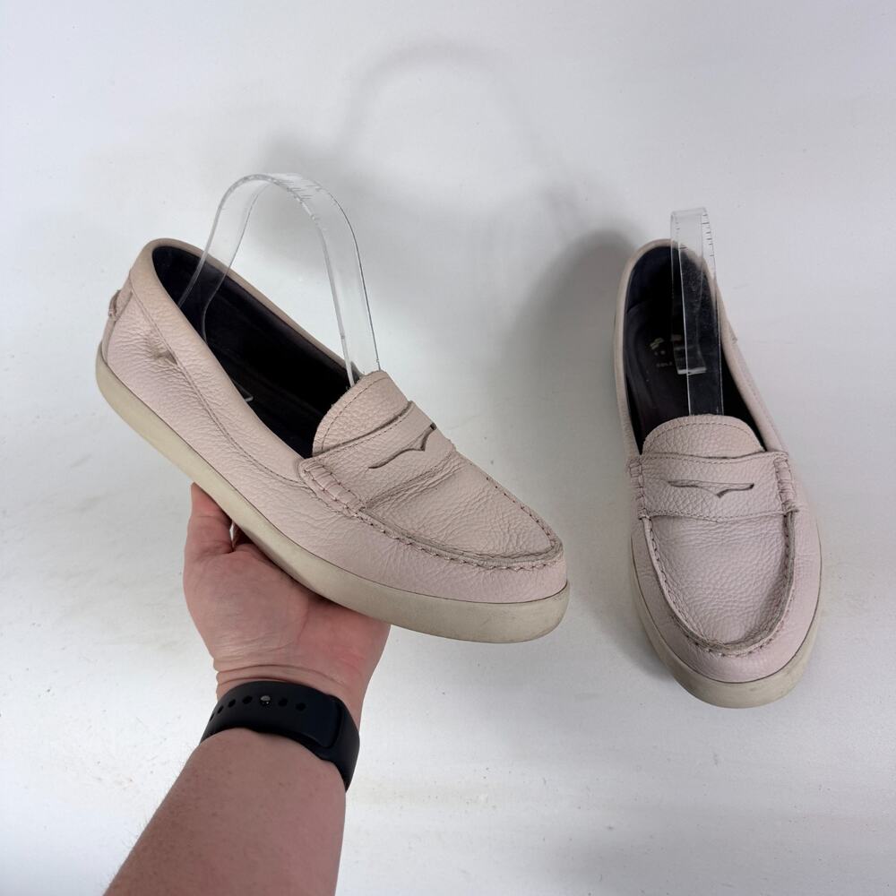 Cole Haan Nantucket II Loafers Womens 10.5 Peach Blush Leather Slip-On Casual